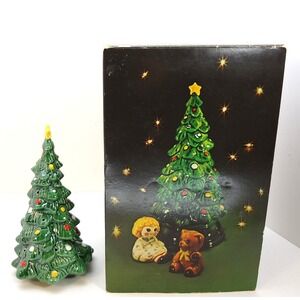 Avon Merry Christmas Tree Hostess Set Ceramic Pomander Centerpiece Vintage‎